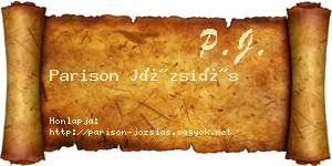 Parison Józsiás névjegykártya